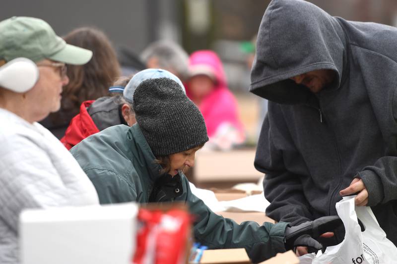 Volunteers from the Polo Lifeline Food Pantry helped distribute food items on Wednesday, Nov. 19, 2025 when the Northern Illinois Food Bank's mobile food pantry truck stopped in Polo.