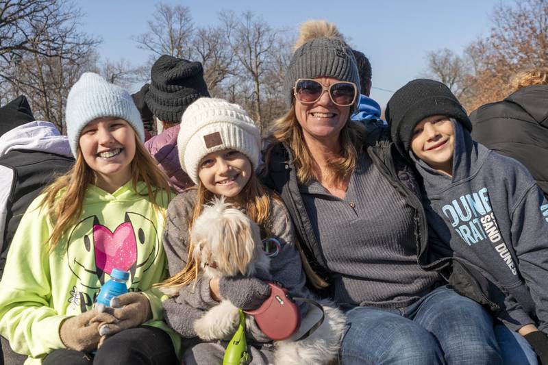 A sunny day made for a reprieve from winter weather during a hayride at Polarpalooza hosted by the DeKalb Park District at Hopkins Park in DeKalb on Saturday, Feb. 3. 2024.