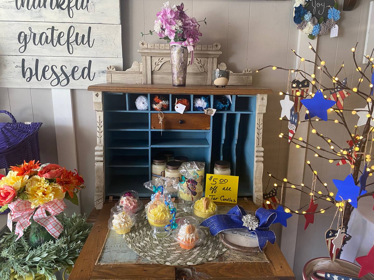 Handmade and refurbished items for sale at 'Lilacs & Laughter'