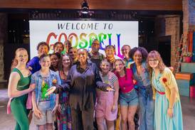 Jennifer Hudson visits Godspell rehearsal