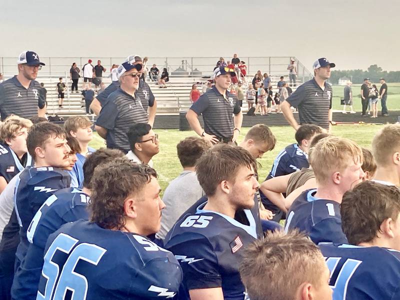 Blayne Kappes (back, second from right) has found a new home on the Bureau Valley coaching and teaching staff. He is a 2019 Milledgeville graduate, playing for two Missiles playoff teams.