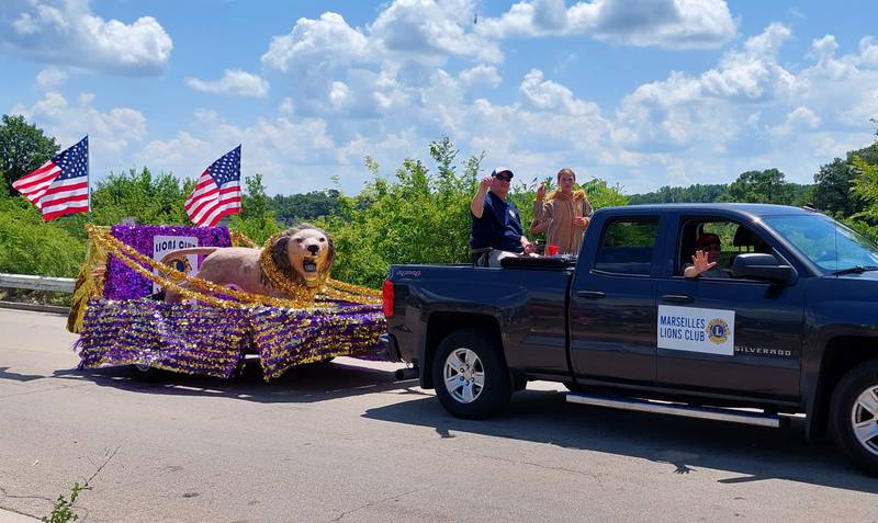 The Marseilles Lions Club participates Sunday, July 9, 2023, in the Fun Days parade.