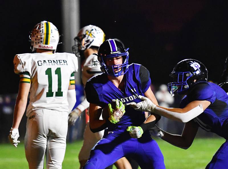 Peotone's Connor Pasch scores a touchdown during a conference game against Coal City on Friday, Sep 27, 2024 at Peotone. (Dean Reid for Shaw Local News)