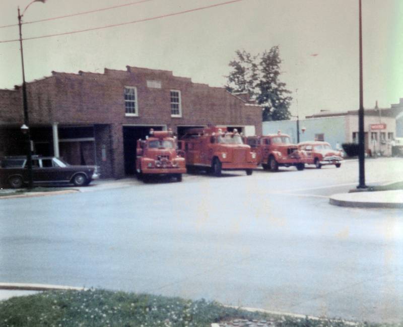 The Mt. Morris Fire Protection District's fire station in the 1960s. The fire department is seeking to construct a new fire station. Their current one was built in 1924 and is too small to offer a safe environment from which to serve the community, Fire Chief Rob Hough IV said.