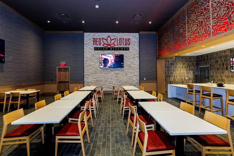 Red Lotus Asian Kitchen is among the spaces seen during during a “first-look” tour of the new Hollywood Casino Joliet, located at 1401 Gateway Blvd., Joliet, on July 11, 2025.