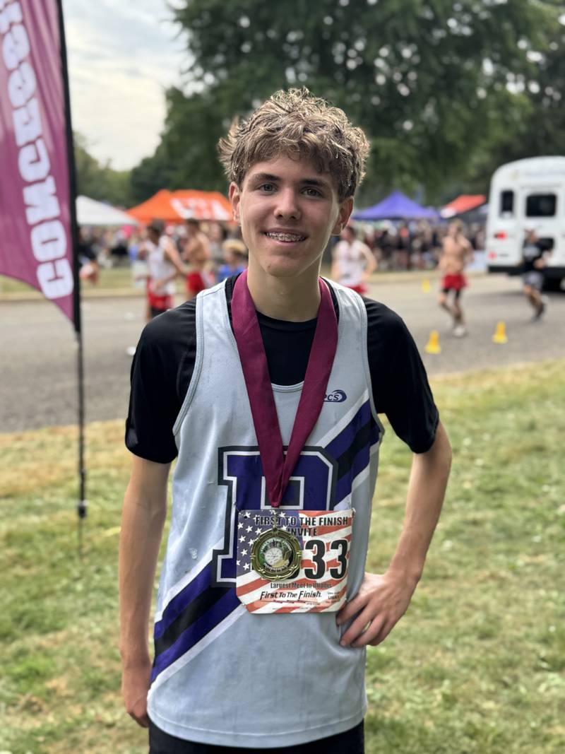 Rochelle's Tyler Johnson finished 35th overall in a field of almost 600 runners at the First to the Finish Invite on Sept. 13, 2025.
