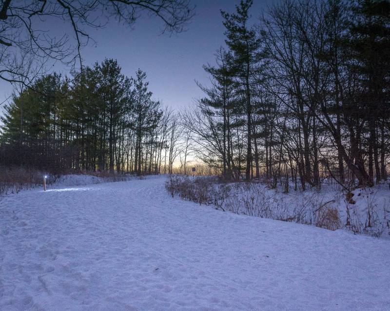 Two solar-lit trails will be open until 9 pm from Nov. 2 through March 8.