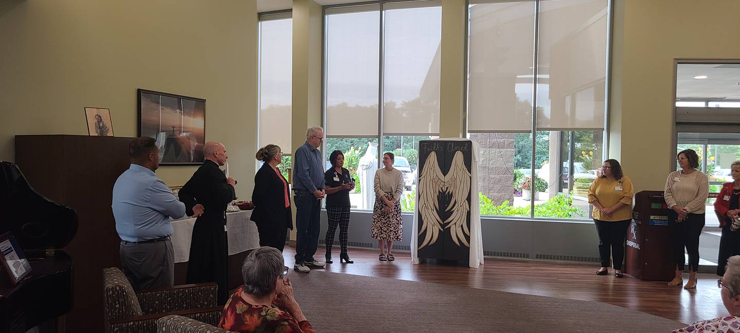 OSF HealthCare staff and the OSF HealthCare Foundation unveiled 'Faith's Closet,' a legacy project remembering the life of an Emergency Department nurse who lost her battle with cancer in 2023, on Sept. 24, 2024.