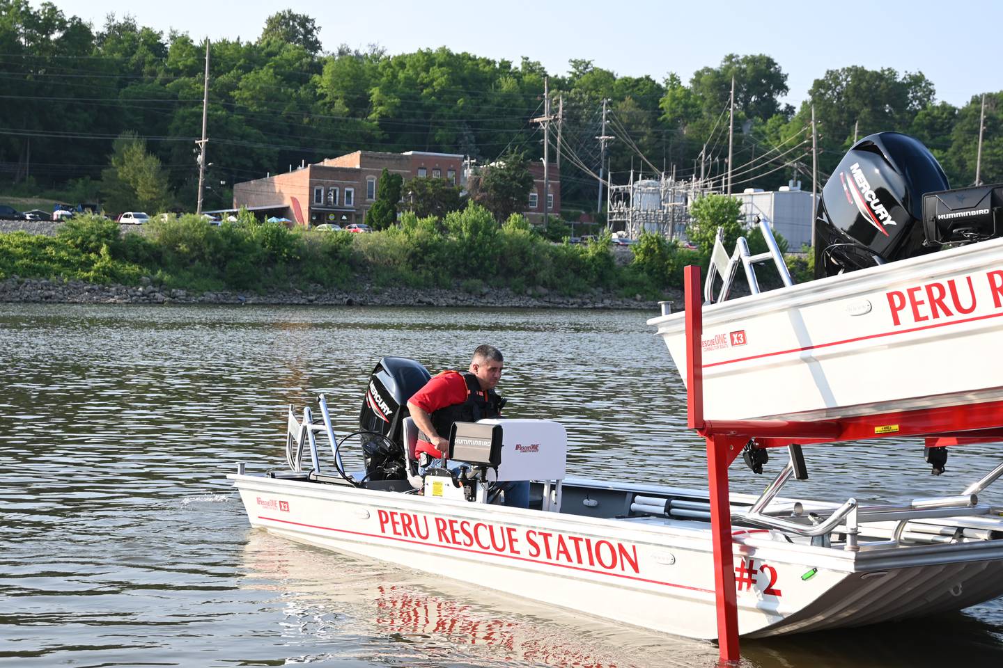 Lieutenant Commander Clint Kapinski launches Rescue 2 on June 8, 20023.
