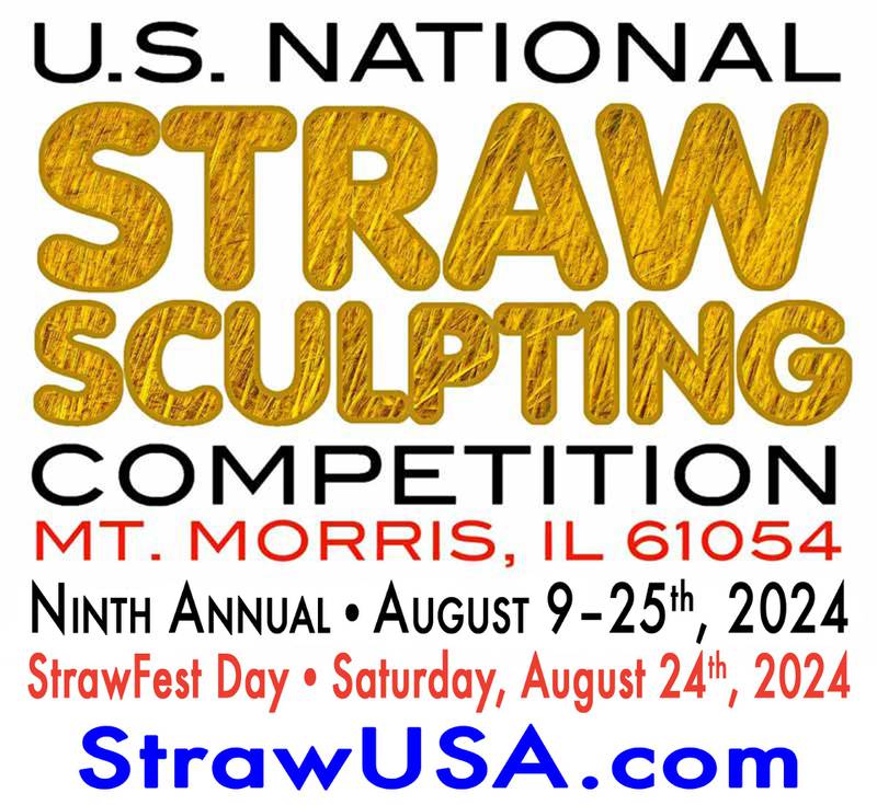Mt. Morris hosts the ninth annual Straw Sculpting Competition Aug. 9-25, 2024.