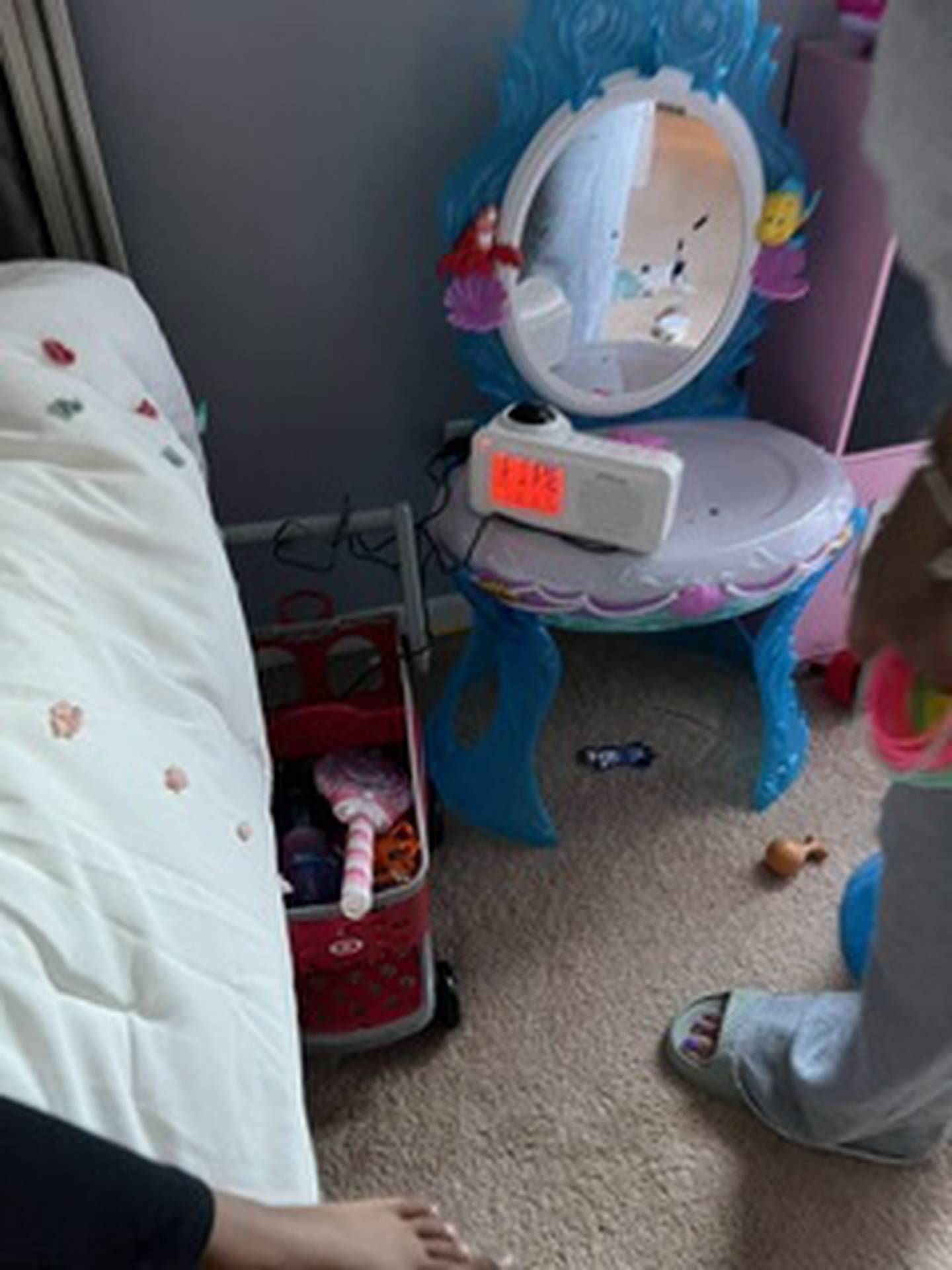 Lifetone fire alarm installed by the bed of a Plainfield resident.