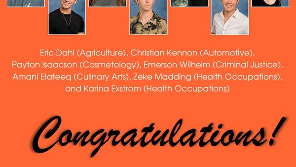 Minooka Students earn Director Awards from the Grundy Area Vocational Center