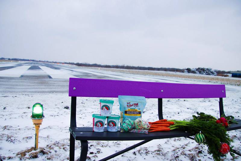 Santa, his sled, and nine reindeer are invited to take a rest Christmas Eve, Dec. 24, 2022, at the Lake in the Hills Airport. The runway lights will be on all night and reindeer snacks are set out for the travelers.