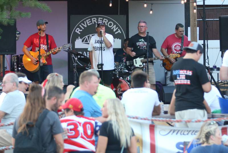Shes a Maybe band plays at Riverfront Bar and Grill before the fireworks on Wednesday, July 13, 2024 in Peru.