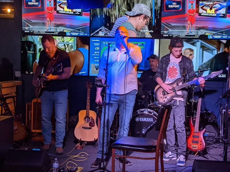 Local band Eutychus Falling performed at a friends and family event Aug. 2 at Nash Vegas Saloon in downtown Oswego.