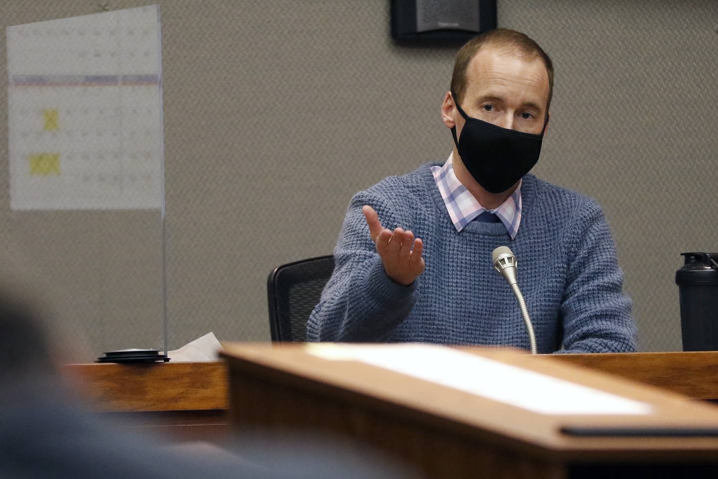 Crystal Lake Police Sgt David Eitel identifies Veronica Kubiak Monday, Nov. 22, 2021, inside Judge Michael Coppedge's courtroom during trial at the Michael J. Sullivan Judicial Center in Woodstock.