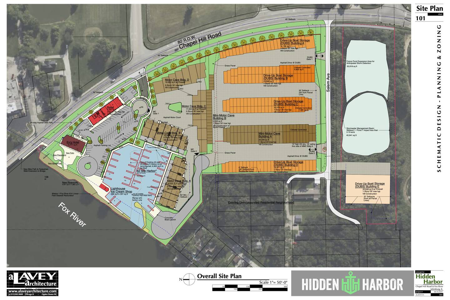 Hidden Harbor developer Mike Oliver presented an updated site plan to the Johnsburg planning and zoning commission on Wednesday, May 14, 2025.