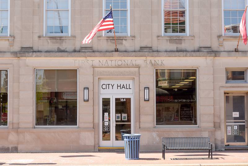 DeKalb City Hall along Lincoln Highway