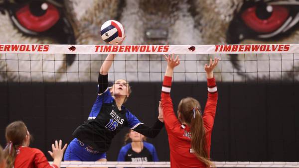 Photos: Hinckley-Big Rock volleyball travels to Indian Creek for conference matchup