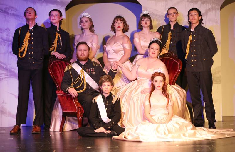 The cast of "Anastasia" acts out a scene during a rehearsal on Tuesday, July 3, 2024 at Stage 212 in La Salle. The show runs July 12-14, 19-21 and 26-28 at Stage 212, 700 First St., LaSalle. Friday and Saturday evening performances begin at 7:30 p.m. and Sunday matinees begin at 2 p.m.