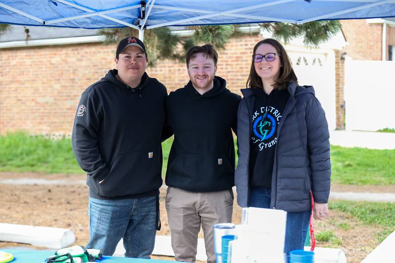(L-R) Kevin Miller - Director of Recreation, Tom Oeltgen and Jenny Bechtold at the La Grange Touch a Truck event. April 22, 2023.