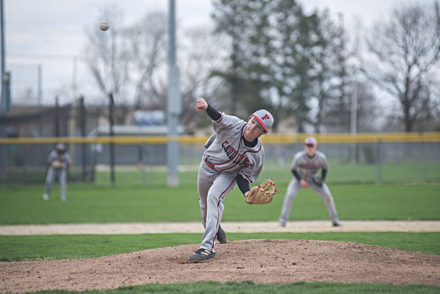 Forreston's Alex Ryia fired a pitch against Sterling on Monday, May 2, 2022.