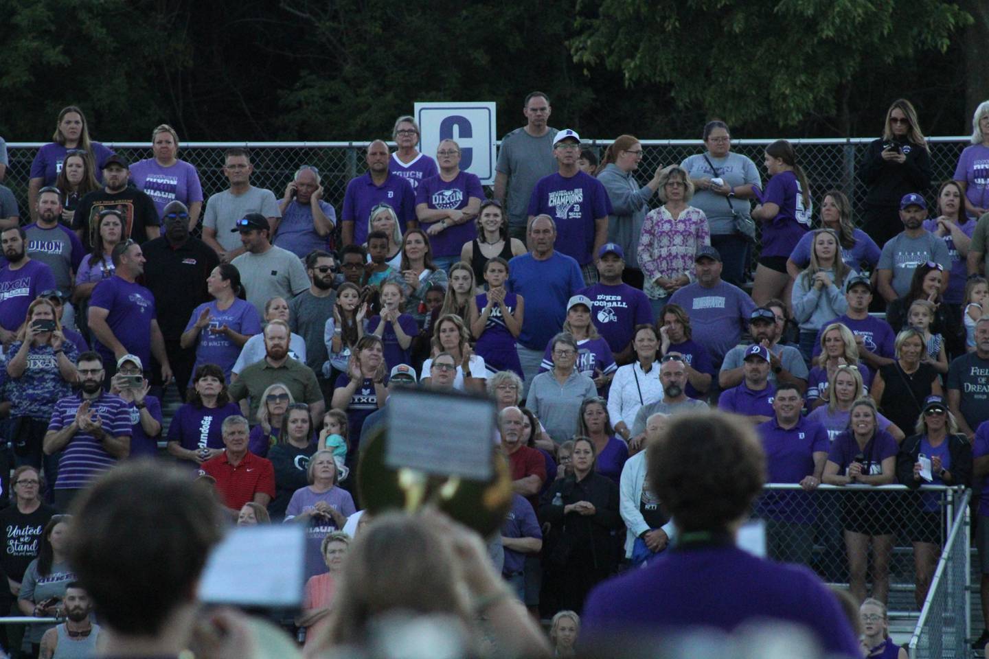 The home bleacher section at A.C. Bowers Field is filled for the Dixon High School home opener on Sept. 9, 2022. Ticket sales for football accounted for $14,882 of the district's $26,051 ticket revenue for fall 2022 sports.