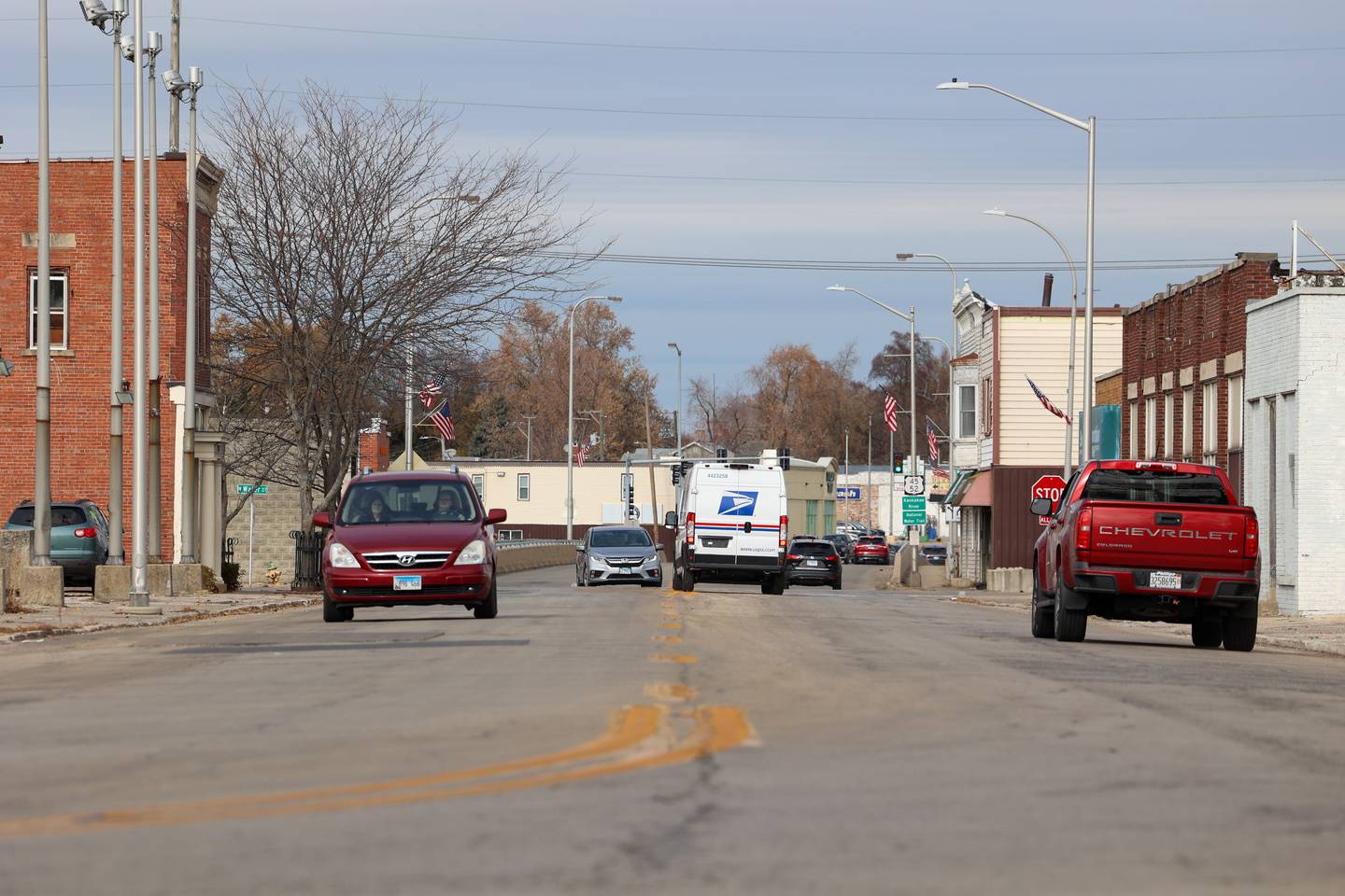 Traffic travels along Route 115 near the intersection with West Water Street in Kankakee. This portion of Route 115 - U.S. Route 45/52 (West Water Street) to Jeffery Street - is set for a rebuild project by the Illinois Department of Transportation in spring 2028.