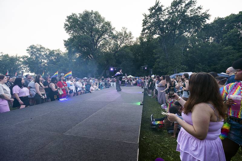 Drag performers hit the stage Saturday, June 14, 2025, during Sauk Valley Pride Fest. The popular entertainers put on two shows during the festival.