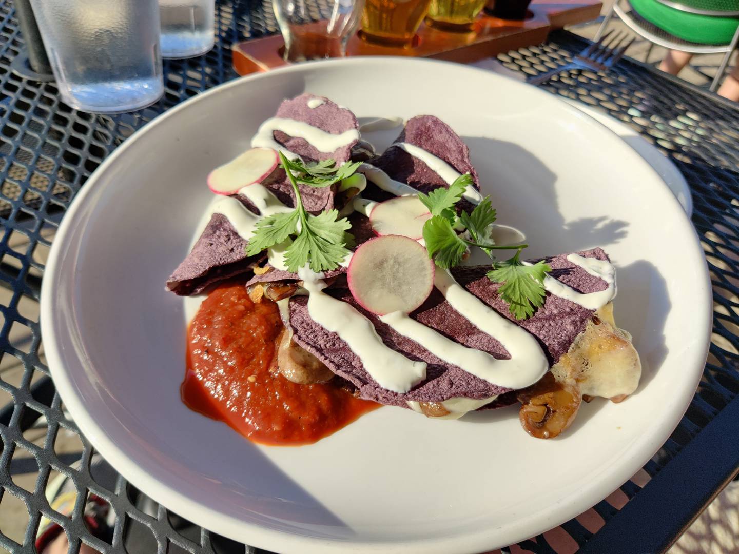 Mushroom quesadillas at Alter Brewing + Kitchen in St. Charles.