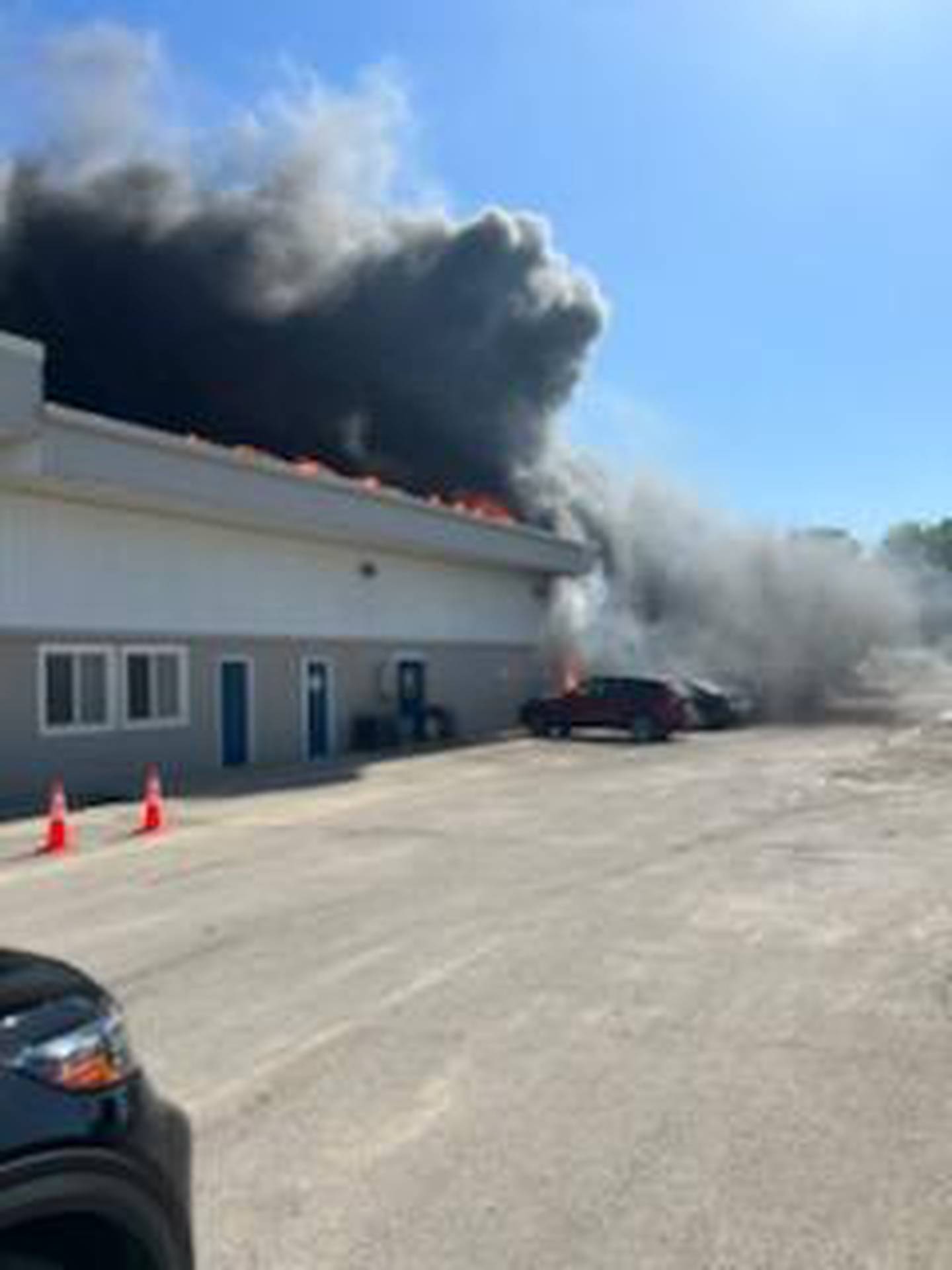 No one was injured in an industrial building fire on Friday, June 3, 2022, at Longhorn Trucking at 132 Harris Drive in Rockdale. Fire districts around Will County were on the scene. The fire's cause is unknown.