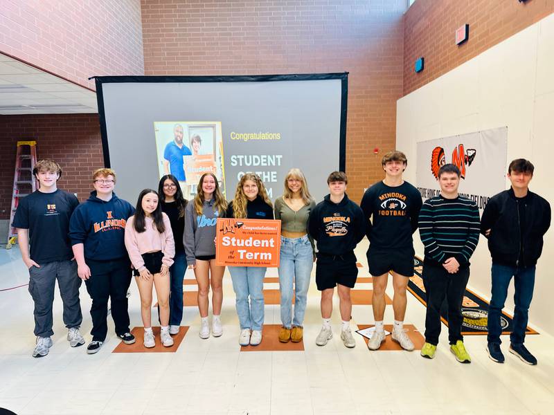 The Student of the Term honorees at Minooka Community High School for the fourth quarter of the 2024-25 school year.