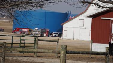 11 area fire departments respond to agricultural facility fire north of Rochelle