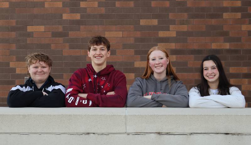 Seneca High School sophomores (from left) Dane Ferrara, Alexander Gagnon, Grace Smith, and Tori Skelton were selected to represent the school at the HOBY leadership seminar.