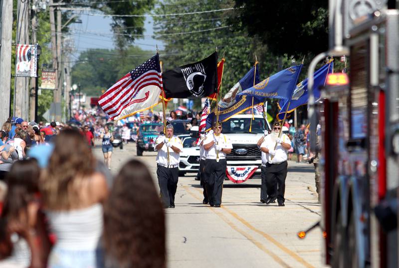 The Huntley Independence Day Parade begins along Main Street in Huntley on Friday, July 4, 2025.