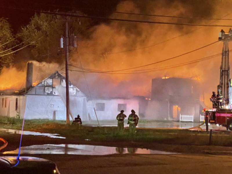 A fire overnight May 27 into May 28, 2021, destroyed the former Just For Fun Roller Rink, 914 N. Front St. in McHenry.