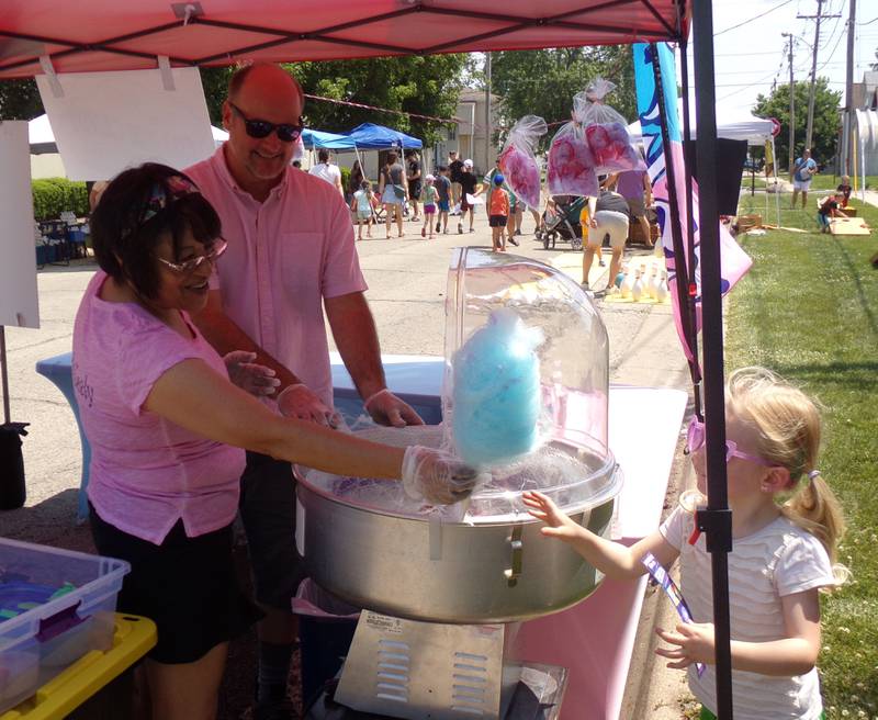 Families enjoyed cotton candy Saturday, June 3, 2023, during the Summer Reading Kick-Off Party at Reddick Library in Ottawa.