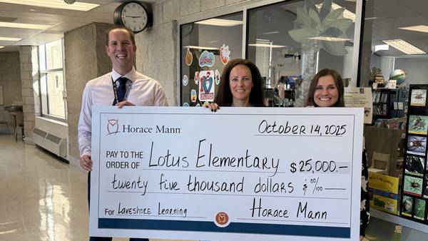 Spring Grove school wins $25K for a classroom makeover, surprised with giant check