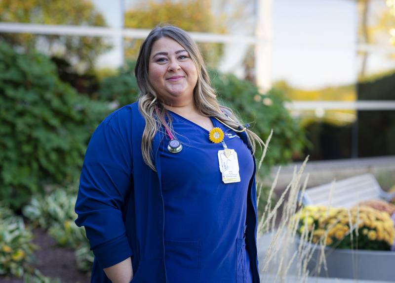 Registered Nurse Lindsey Knickrehm, at Advocate Good Shepherd Hospital in Barrington, was awarded one of Advocate's 2022 Nurse of the Year awards, Feb. 7, 2023.