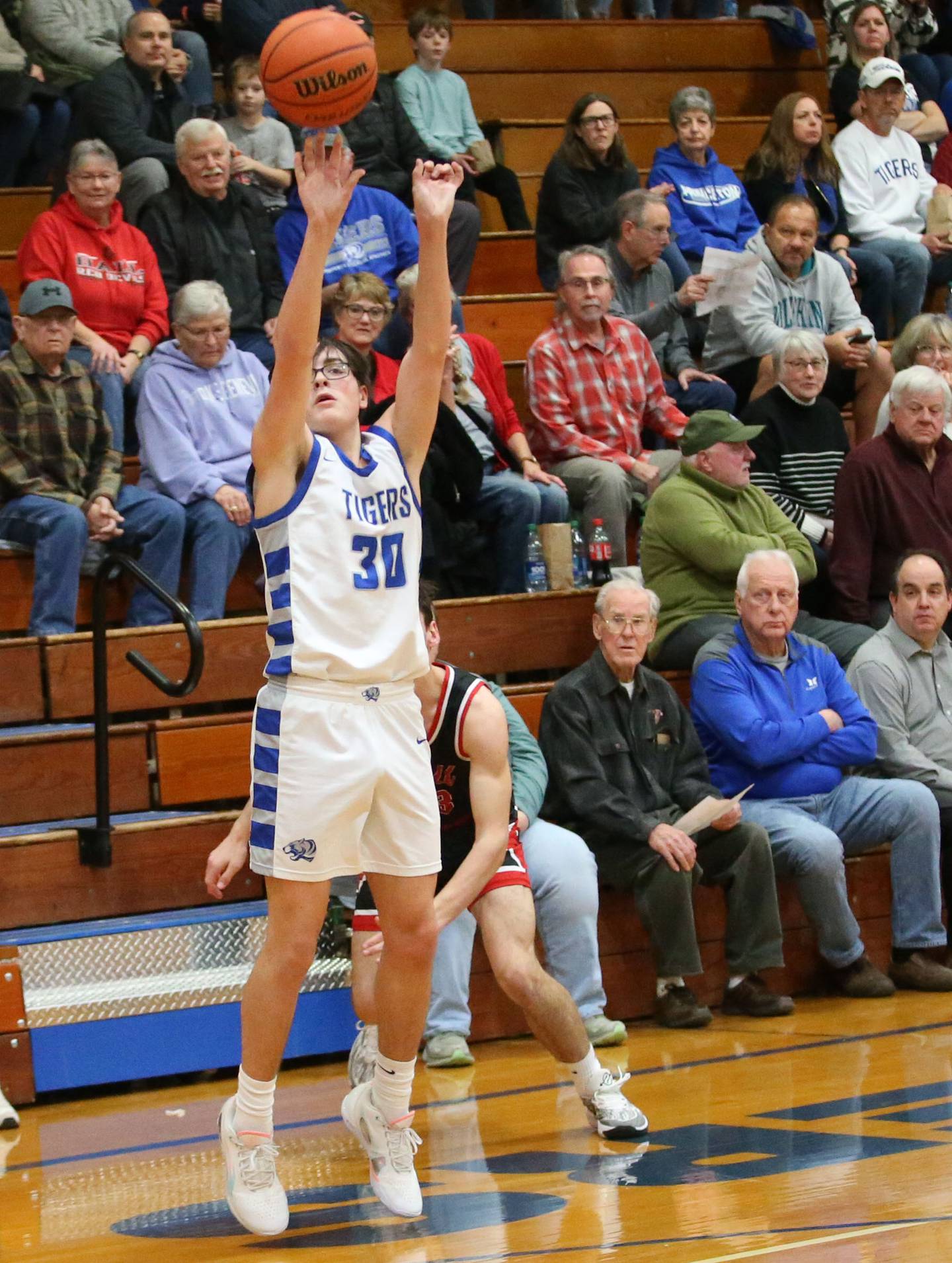 Princeton's Sean Maynard shoots a jump shot against Hall on Friday, Jan. 26, 2024 at Princeton High School.