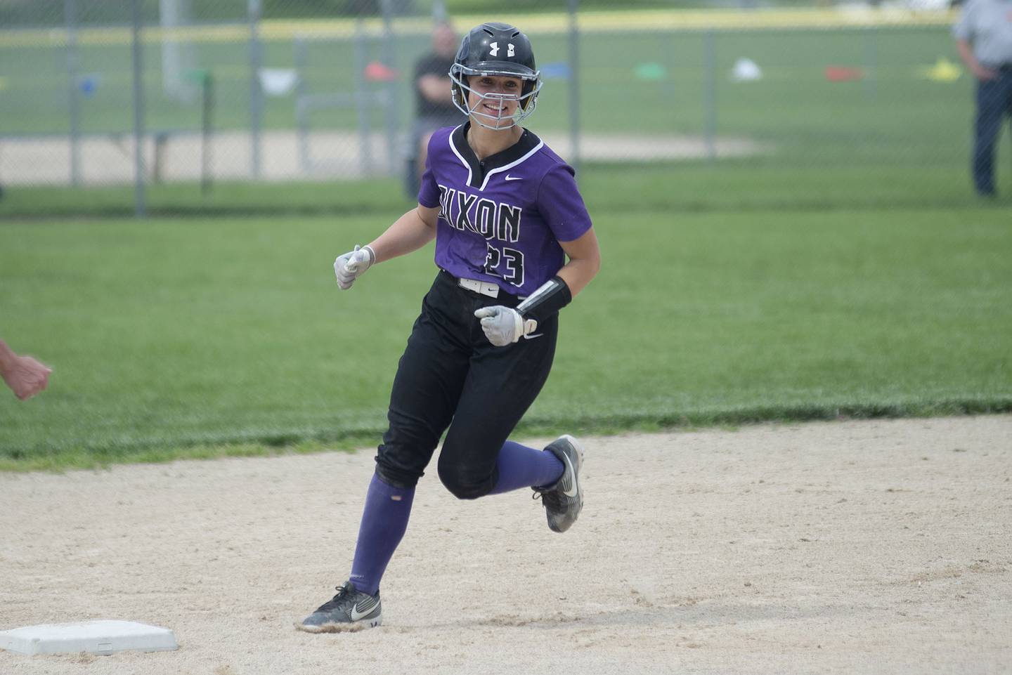 Dixon’s Izzy McCommons cracked a three run homer to tie the game at 6 against Sterling on Saturday, May 28, 2022.