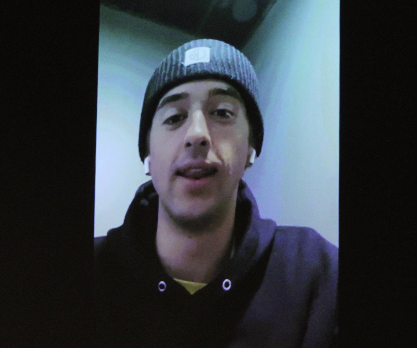 Fritiof Fagergren of Sweden, who was a part of the Rotary Youth Exchange to Sterling in 2018, provided a video message to participants of the 37th Sterling Noon Rotary Student Excellence Program held Wednesday at Centennial Auditorium.  Fagergren encouraged students to apply for the exchange program, saying he still keeps up with his Sterling host families and even receives care packages from them. Pick a country, any country, he said, then added with amusement in his voice, "Don't pick Norway."