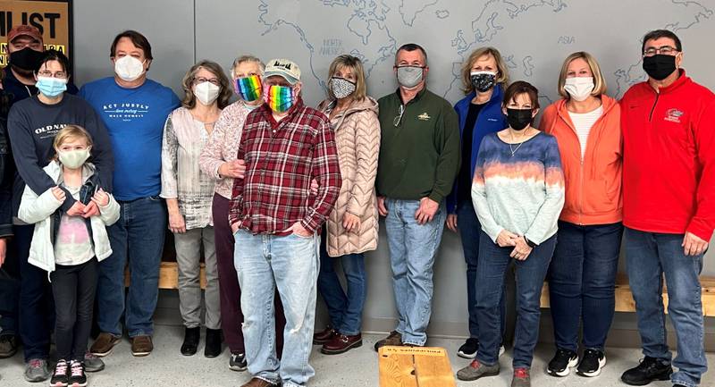 Pictured are some of the volunteers from the United Methodist Church of Plano who worked an evening for Feed My Starving Children including Ed, Heidi, and Megan Greenacre; Andy and Tess Eggum; Gerri and Jack Henze; Vicki Saunders; Brian and Phyllis Day; Lorna Anderson, Nancy and Jim Love.