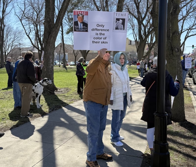 Citizens gather for the "No Kings Rally" on Saturday, March 28 in Ottawa.