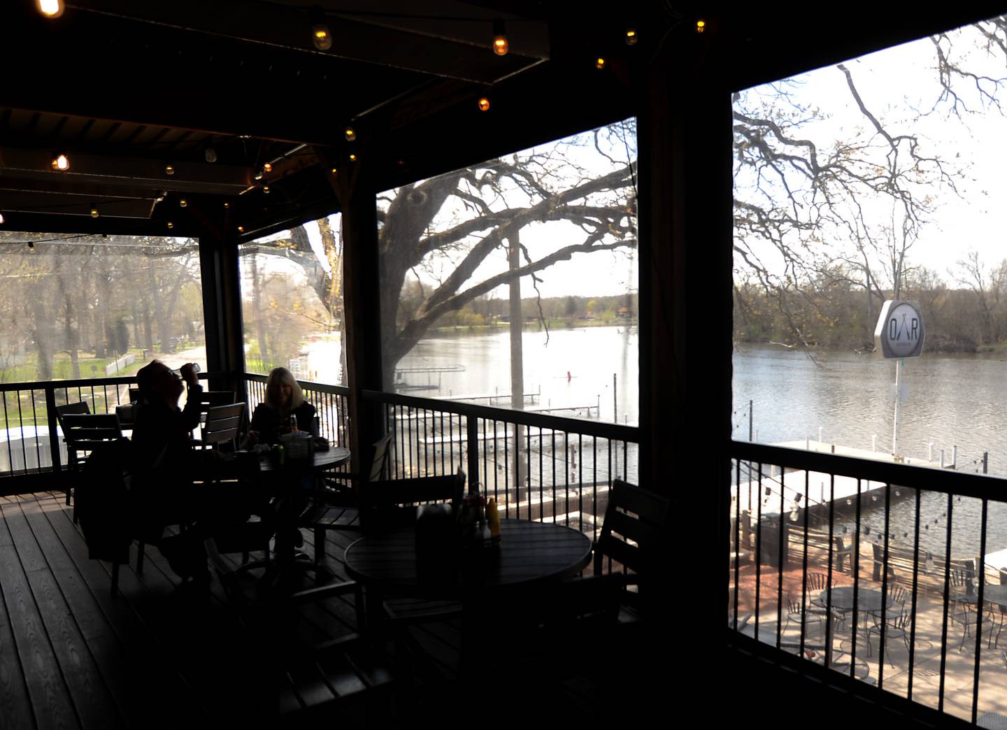 People dine at the Broken Oar, 614 Rawson Bridge Road in Port Barrington, on Wednesday, May 4, 2022. With warmer weather in the forecast, the Broken Oar is busily preparing for the upcoming summer boating season.