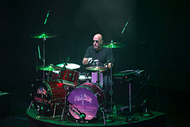 Double Vision drummer Scott Duboys keeps the beat Friday, Aug. 19, 2022 at the Dixon Historic theatre.