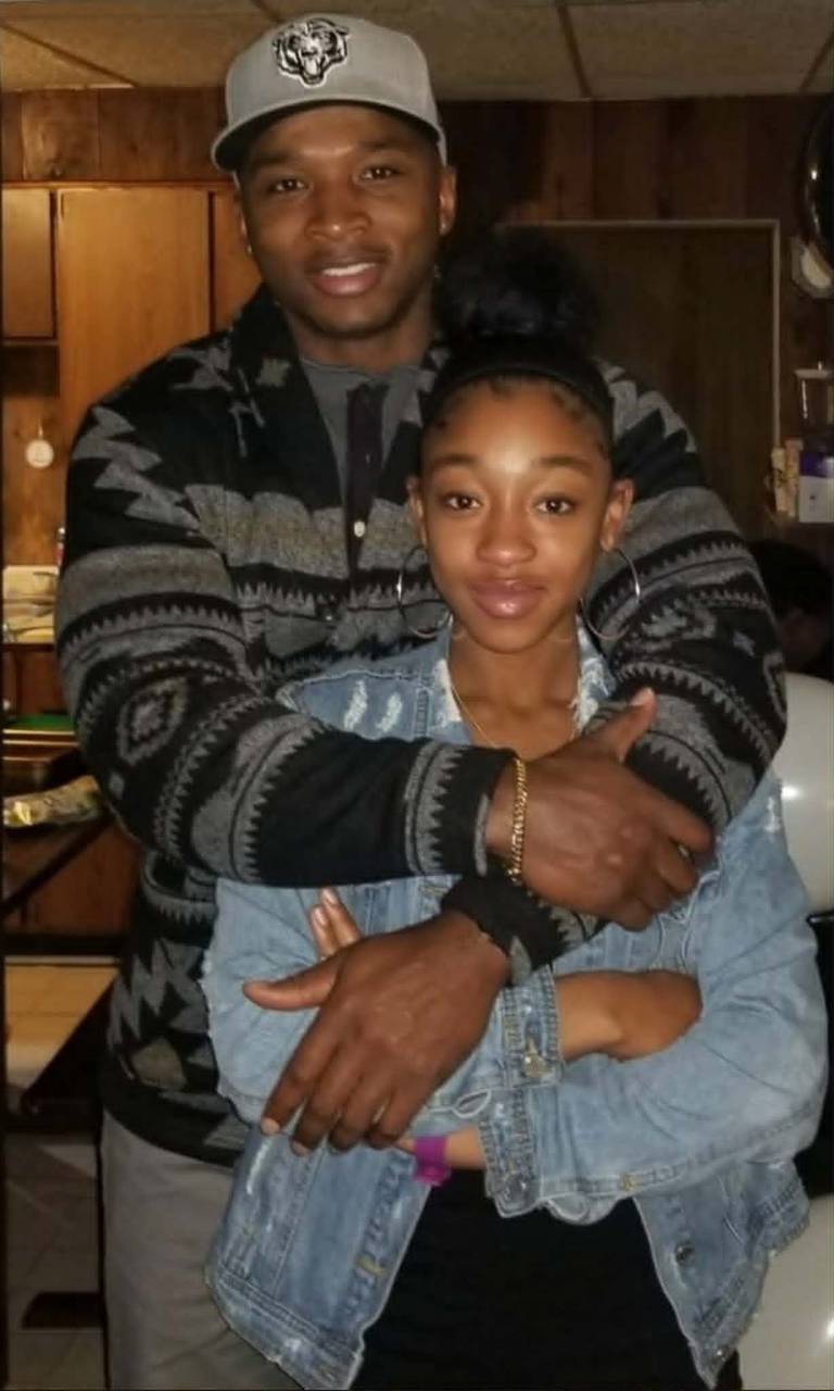 Antonio Watson, of DeKalb, hugs his young daughter Sariyah Watson in this undated photo. Watson, 21, was killed on Sunday, May 10, 2026, in a wrong-way crash on Interstate 88 near Aurora.