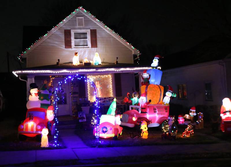 This home is full of inflatables on Tuesday, Dec. 20, 2022 located at 544 Bucklin Street in La Salle.