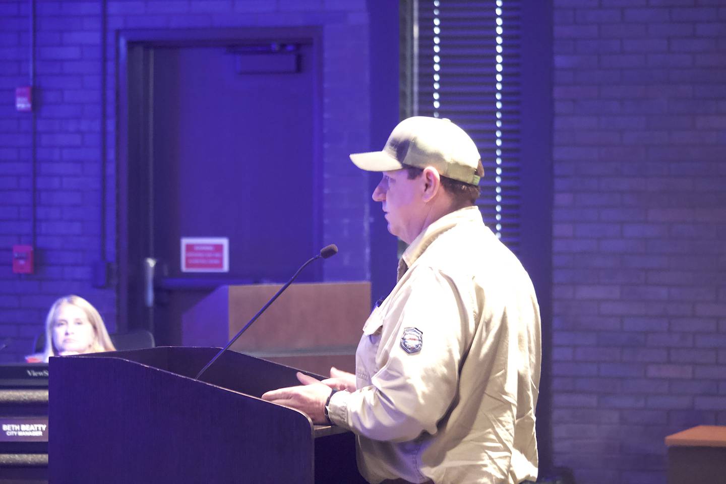 Jackson Township Supervisor Matt Robbins speaks at a Joliet City Council special meeting on Friday, June 20, 2025, at Joliet City Hall.