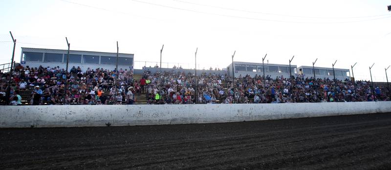 A large crowd attends the inaugural Starved Rock Rodeo on Saturday, June 21, 2025 at the La Salle Speedway.
